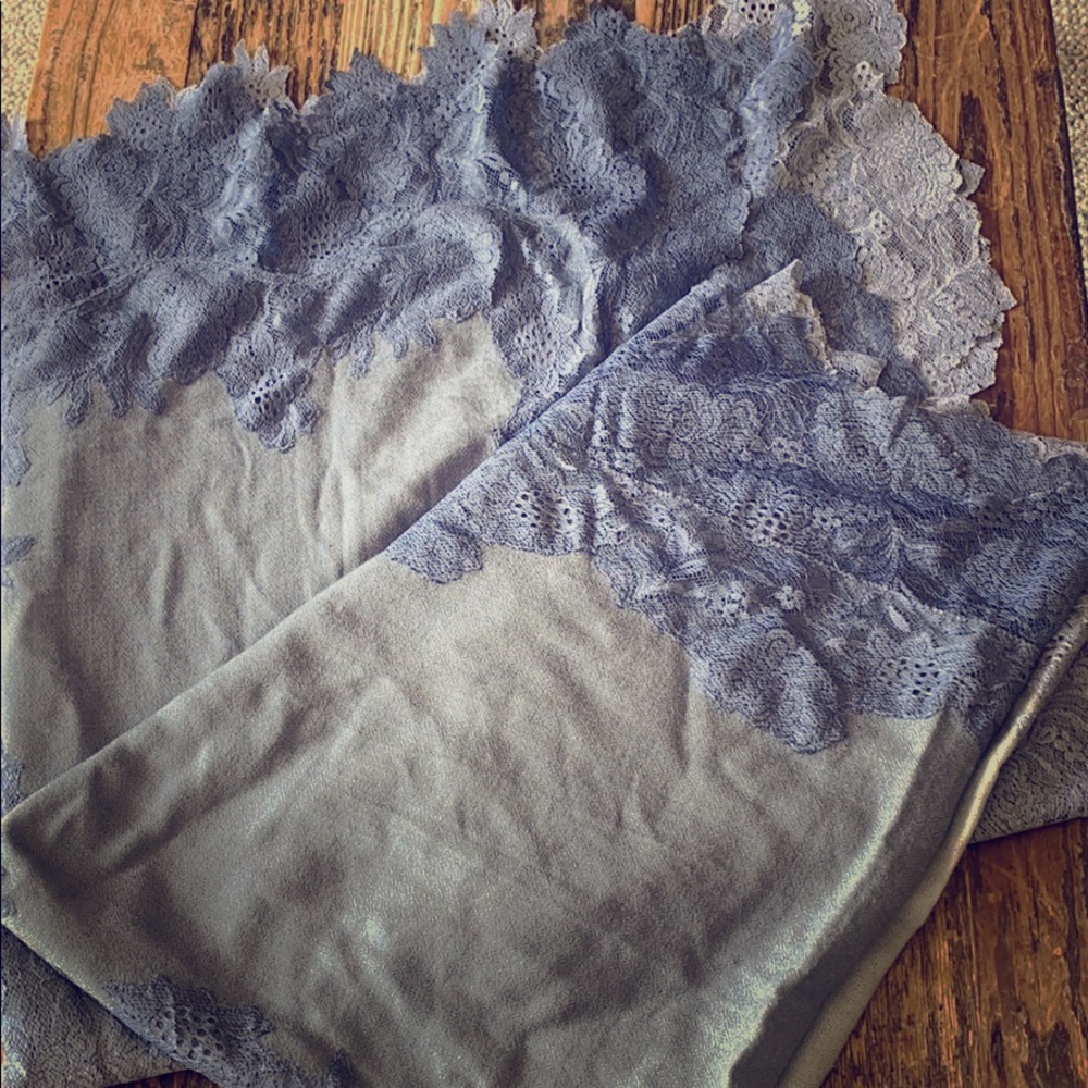 Blue lace shawl